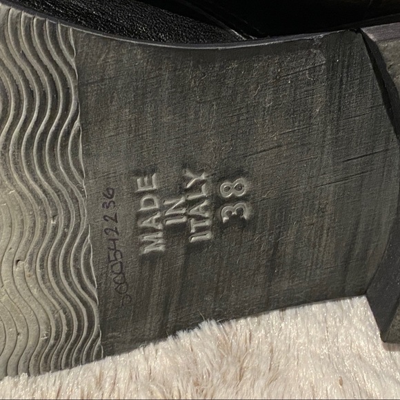 Unique Black Leather Italian Combat Boots - Picture 6 of 10